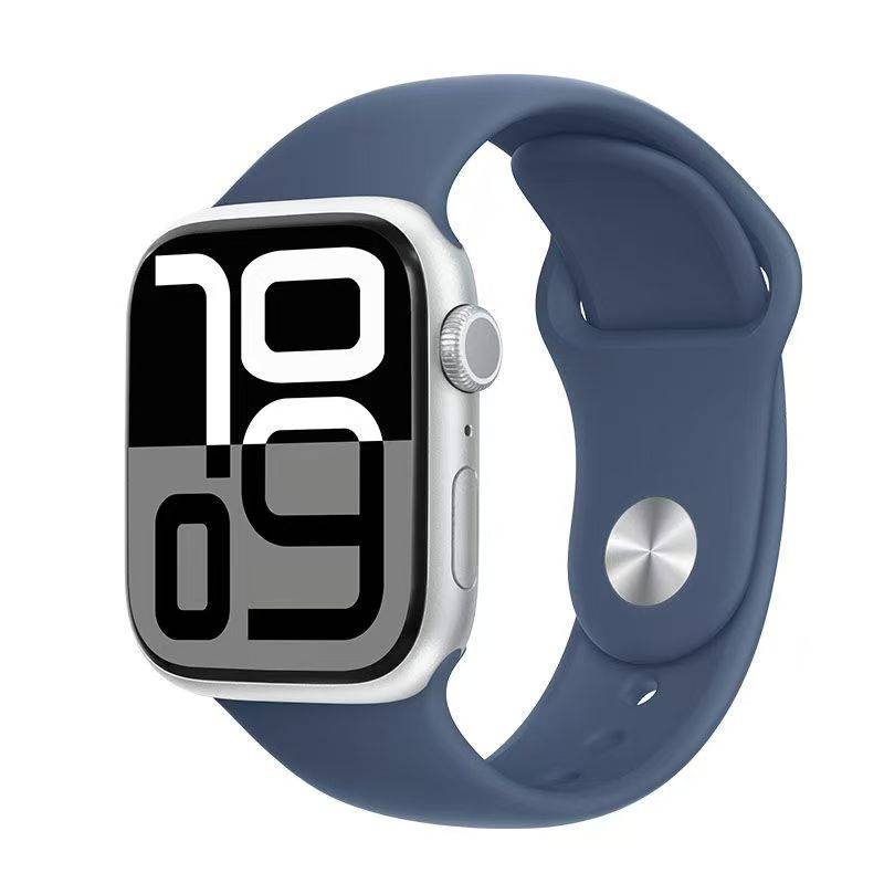 Apple Watch Series 10 GPS 42/46MM Aluminiumurtavla med silikon-sportarmband 46MM silver