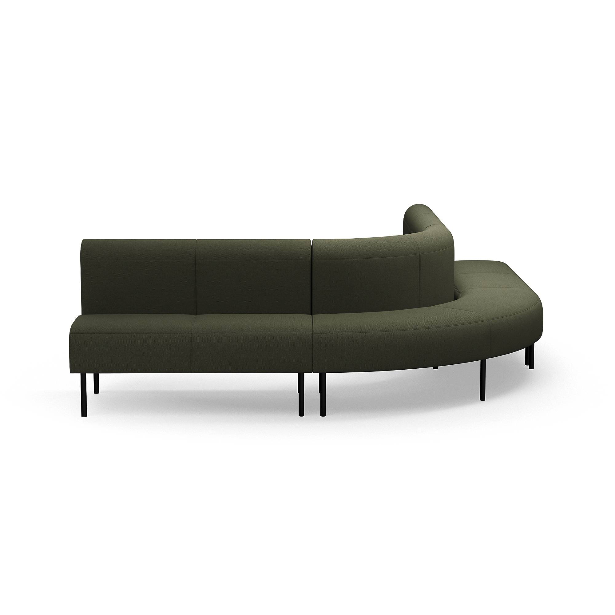 Soffa VARIETY, 90° utåtvänd hörna, tyg Blues CSII, olivgrön