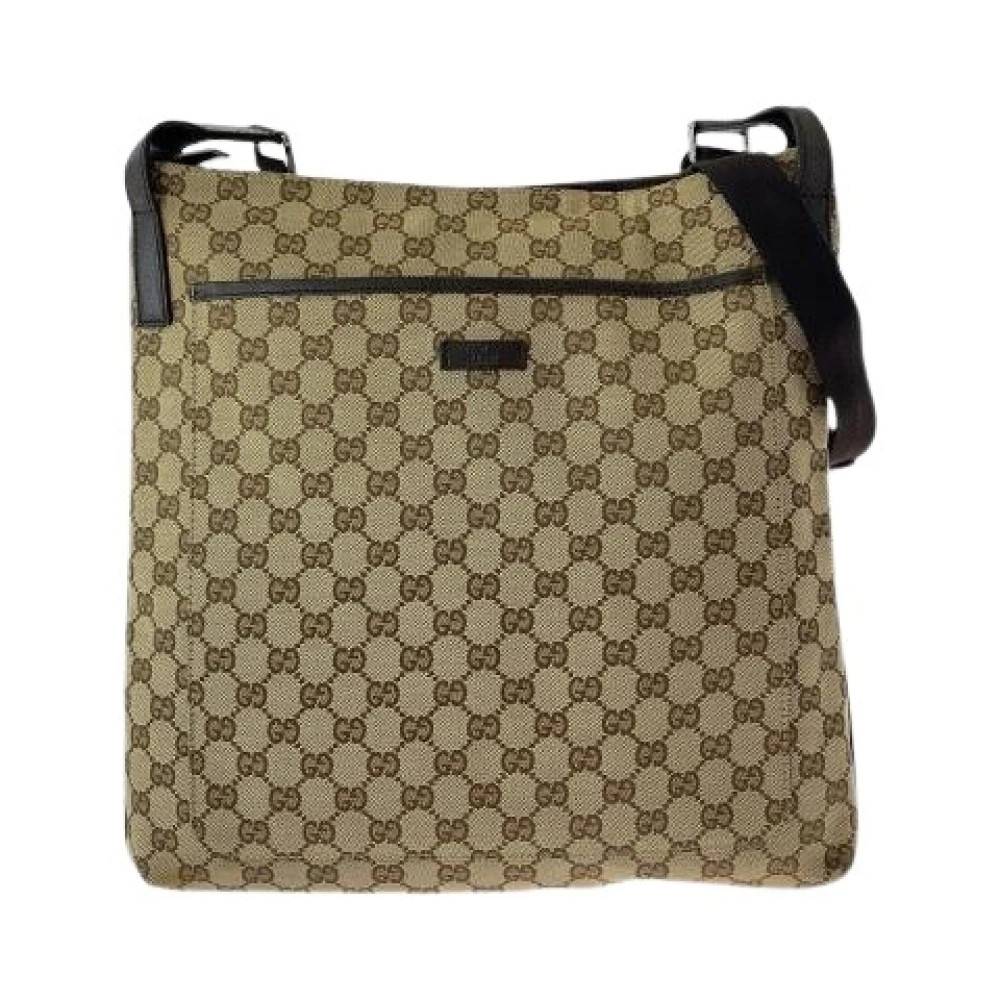 Gucci Vintage - Pre-owned GG Canvas Läder Axelremsväska Vintage - Dam - ONE Size - Läder