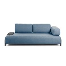 Sofa C.O - 3-personers, med bakke, Farve Blue, Design Small Tray