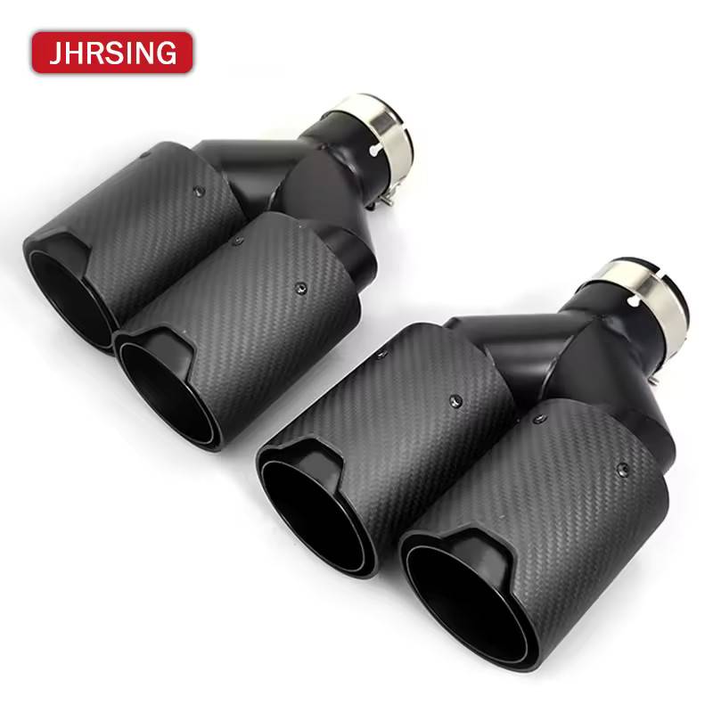 1PCS Tips Exhaust for BMW glossy/matte Black Carbon Fiber Exhaust Trim Exhaust Pipe Tip Muffler Tip for BMW M Series Sporty