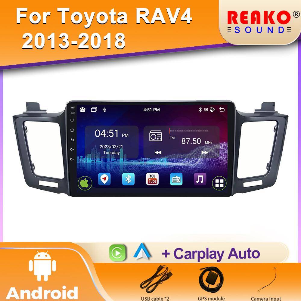Bilradio för Toyota RAV4 4 XA40 5 XA50 2012 - 2018 Carplay Navigation GPS Android Auto Multimedia Spelare Stereo Huvudenhet 4G Ingen 2DIN