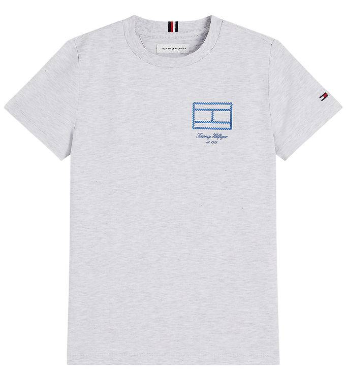 Tommy Hilfiger T-shirt - Lys Grå - Tommy Hilfiger - 8 år (128) - T-Shirt