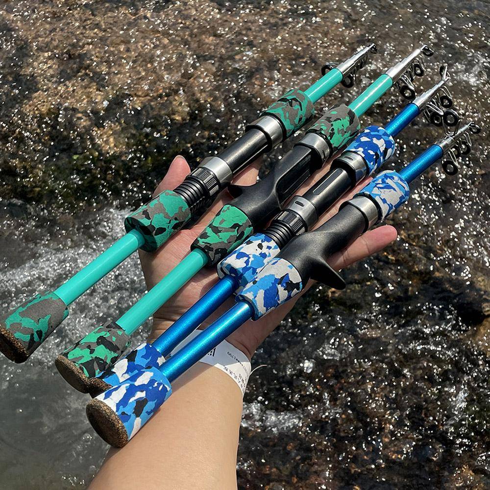 Ny Bärbar Mini Betesfiskespö, 1,3m 1,5m 1,8m Roterande Kastspö, Lätt Foderöring, Kolfiber Flugfiskeprylar, Kolfiberspö