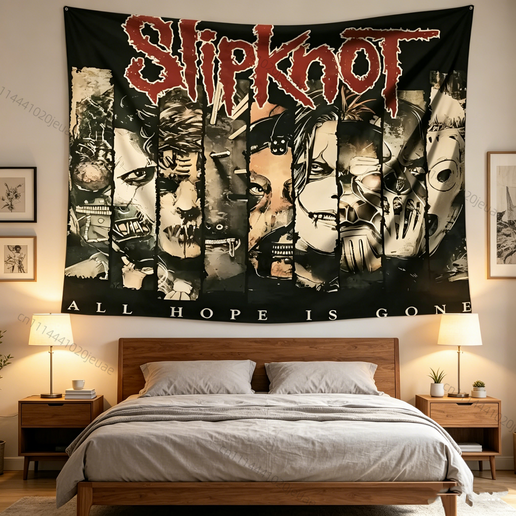 90X150CM Poster Flags Tapestry Slipknot _All Hope Is Gone_ Band Print Tapestry Heavy Metal Music Decor Tapestry Gift for Rock