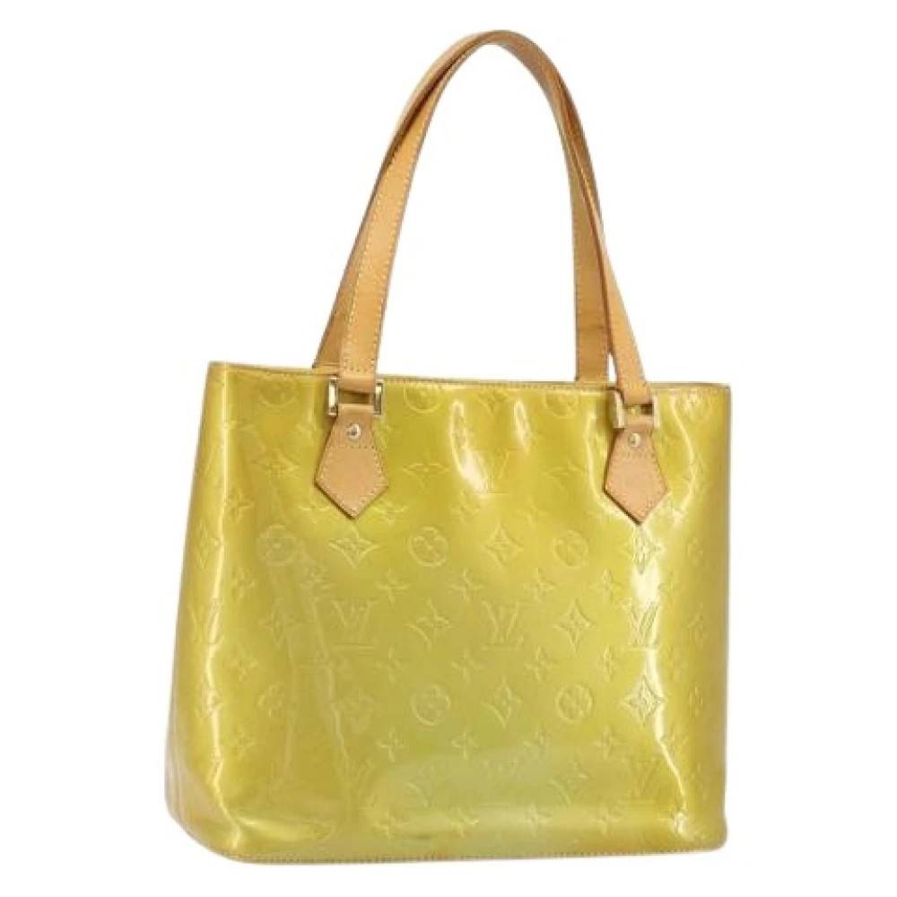 Louis Vuitton Vintage Pre-owned Vintage Laklæder Håndtaske - Vintage - Dame - Gul - ONE SIZE - Læder