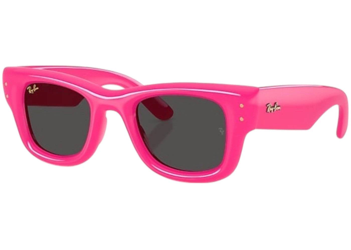 Ray-Ban x A$AP Rocky Wayfarer Puffer Sunglasses Polished Fucsia Ultra Black (RB4940) - One Size (One Size)