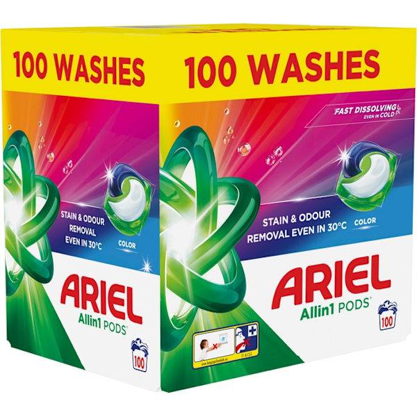 ARIEL All-in-1 PODS vaskekapsler 100 vaske 100 stk.