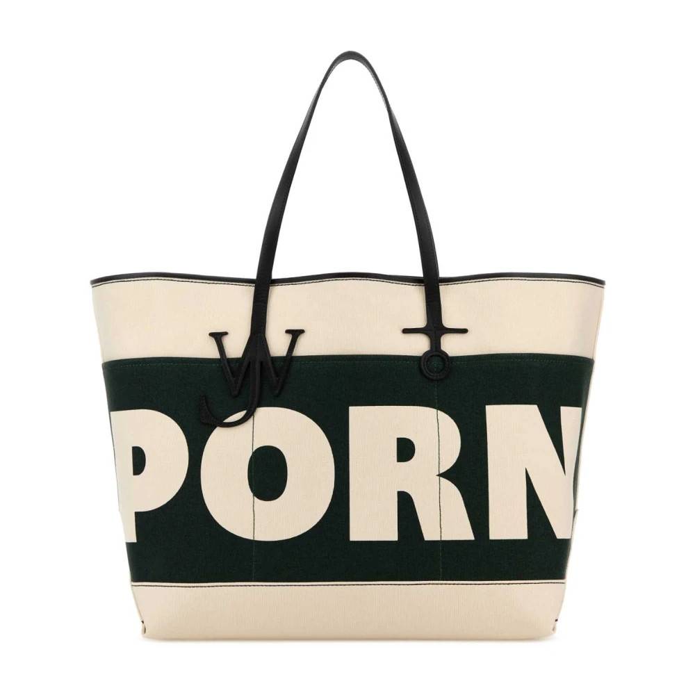 JW Anderson XL Anchor Tote - Tasker - Dame - Hvid - ONE SIZE - Bomuld