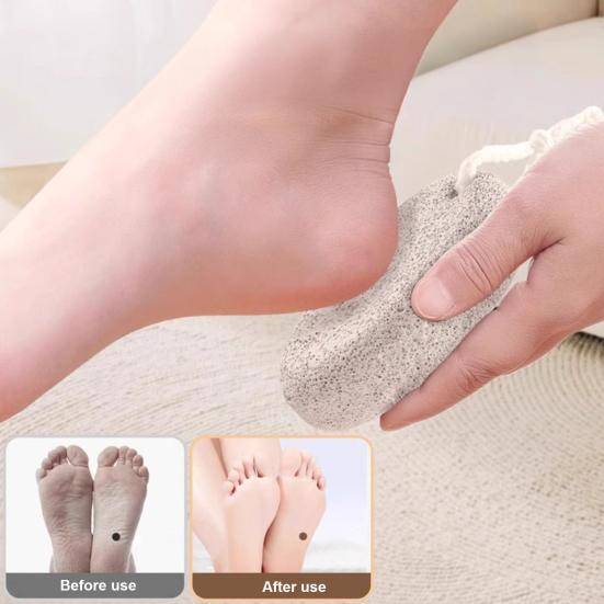 Naturlig pimpsten Kraftig förhårdnadsborttagare för torra & grova hälar Exfolierande sten för spruckna fötter Borttagning av död hud Fotvårdsverktyg i