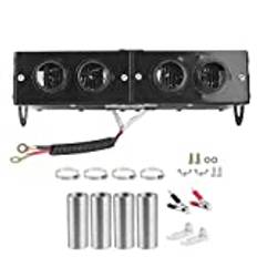 Bilvärmare, Defogger Auto 4-håls värmefläkt 12V Defroster Defogger 150W / 300W Justerbar