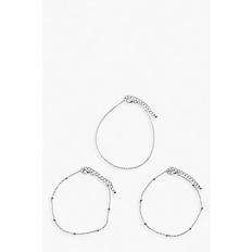 Plus 3 Chain Anklet Pack - silver - ONE SIZE