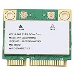 Trådlöst Nätkort AX200HMW Dual Frequency 2974M WiFi6 Nätverkskort Bluetooth5.2 Mini PCI E för Laptop Card Bluetooth5.2 Mini PCI E för Laptop Network 2.4g 5g Dual