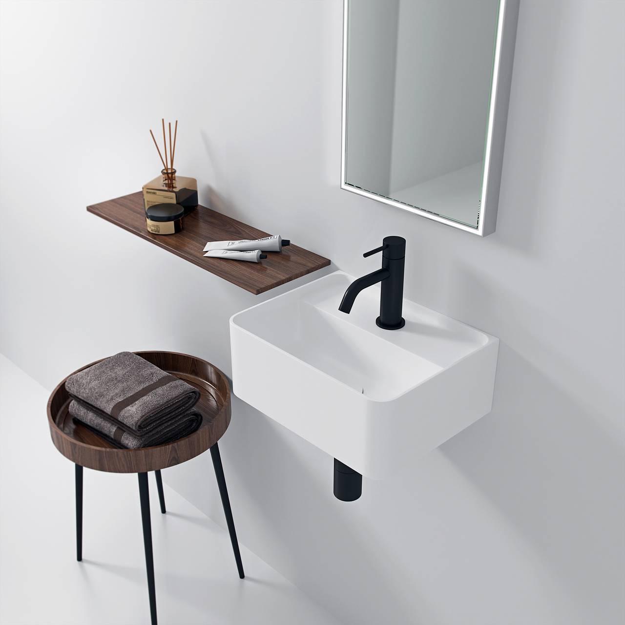 Coco 36 - 36x28 Håndvask Mathvid SolidTec® Vask - fra Bad&Stil