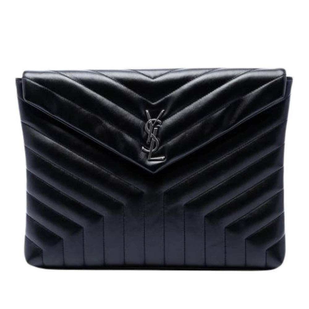 Yves Saint Laurent Vintage Pre-owned Lou Lou Clutch - Vintage - Dame - Sort - ONE SIZE - Læder