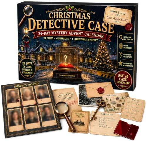 24-dagars Escape Room Mystery adventskalender, interaktiv familj jul