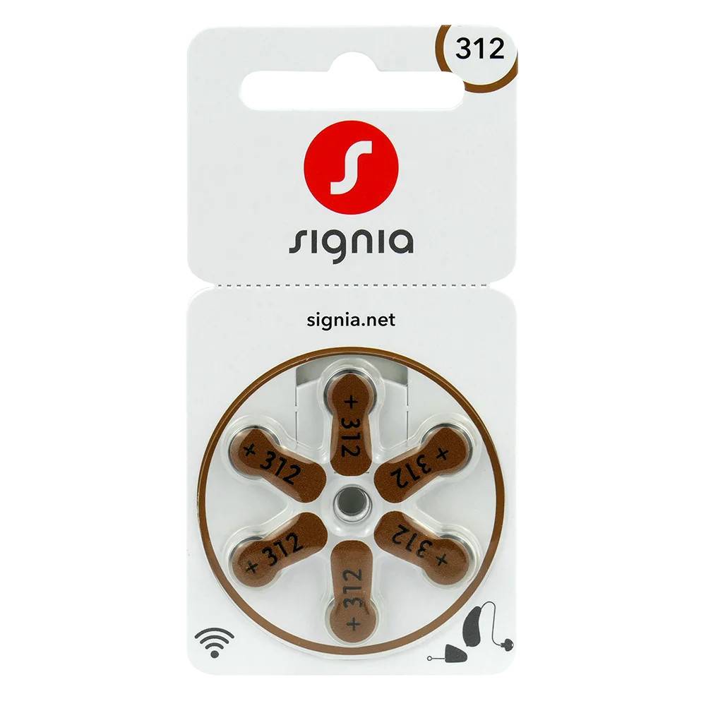 Signia 312 hörapparatsbatteri