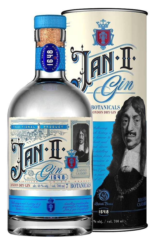Super Premium Jan II Gin 7 Botanicals i gaveæske | 70 CL