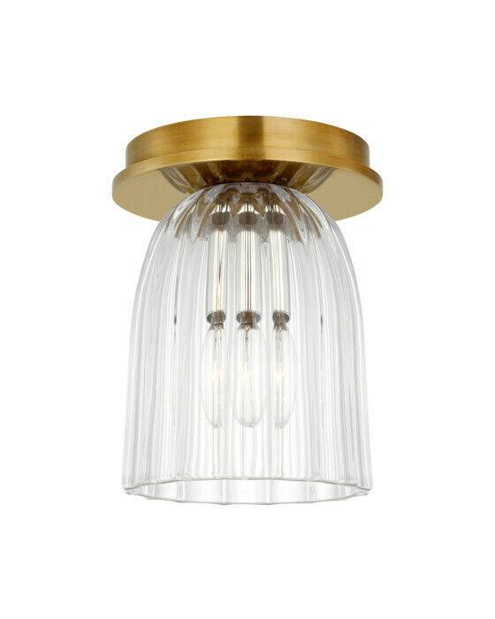 Visual Comfort Asalea 5" plafond antik mässing - Guld / Brun (H: 16,5 x B: 11,4 cm)