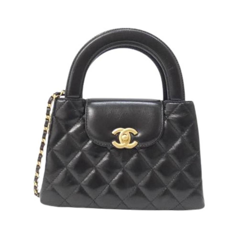 Chanel Vintage Pre-owned Kalveskind Skuldertaske - Vintage - Dame - Sort - ONE SIZE - Uld