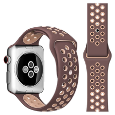 Apple Watch SE (2022/2023) 42/44/45 mm brun silikone sportsrem