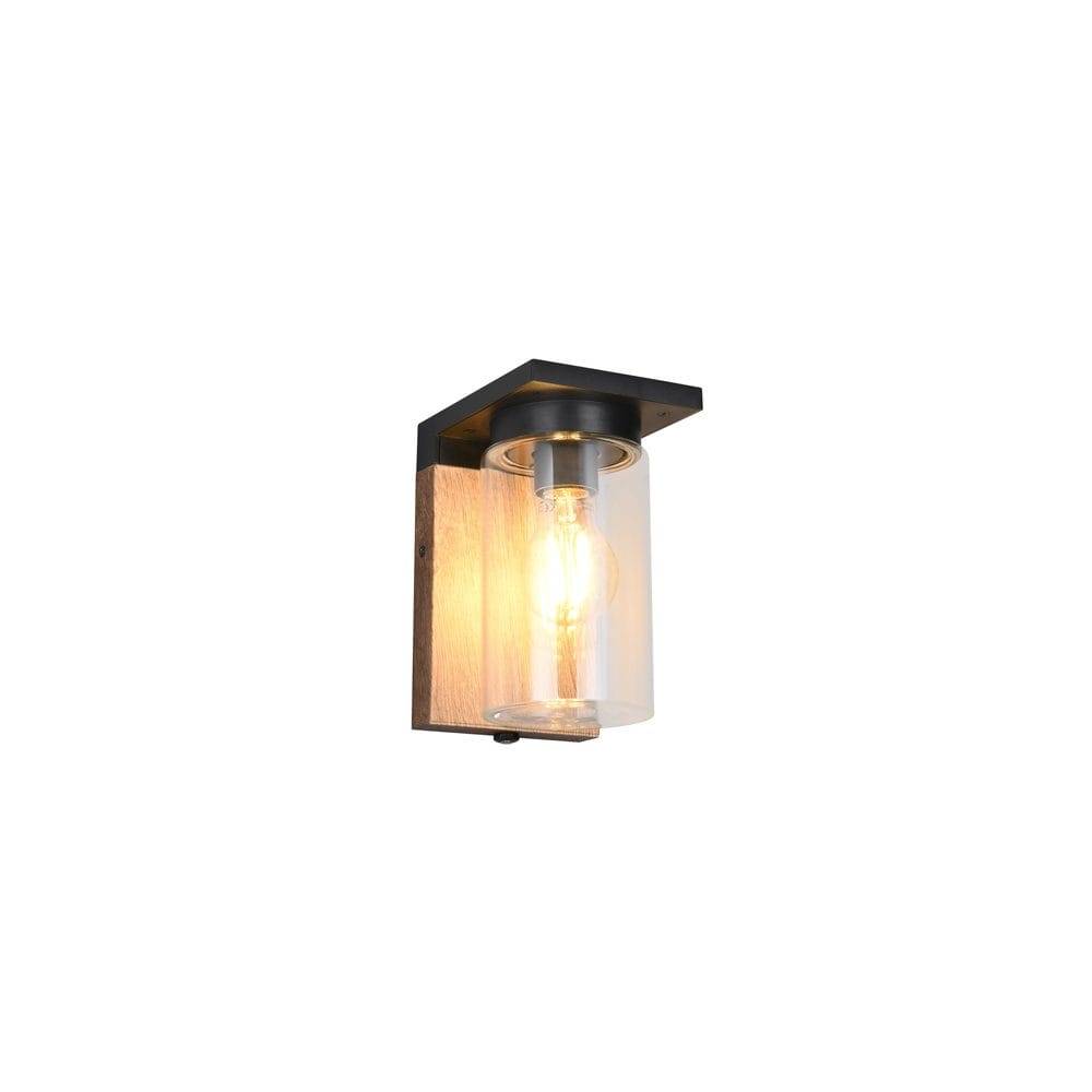 Vägglampa Ardila - Trä/mattsvart Sänglampa vägg