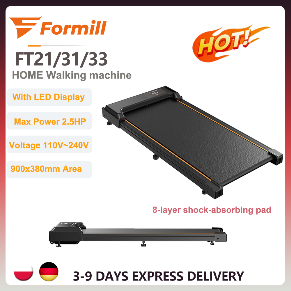 Formill FT21/FT31/FT33 Walking Treadmill 2.5HP 12% Incline Adjustable Motor 6km/h Speed Portable Treadmill Anti-Slip Shock Absorption Treadmill Home Office LED Display Lightweight