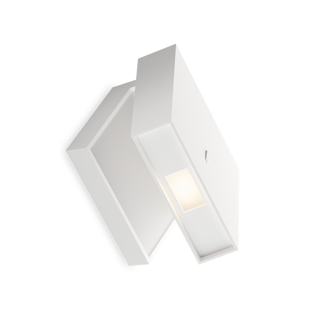 Alpha LED væglampe Vibia - Hvid / Uden afbryder