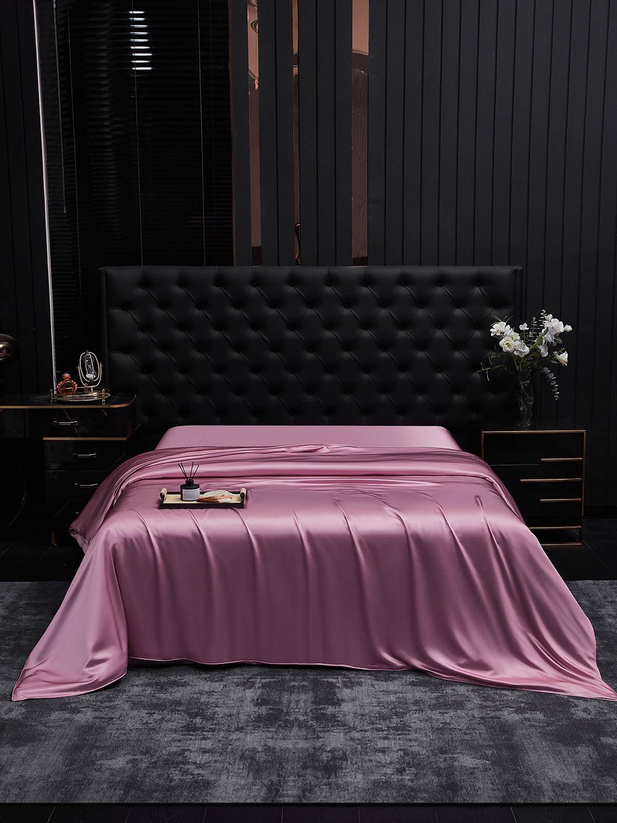 22Momme Mullbärssilke Seamless Påslakan - Blek Mauve / 150x200cm