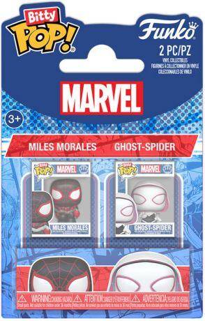 Bitty POP Marvel: Spider-Man - Miles Morales & Ghost Spider Vinyl Figures