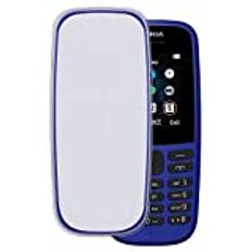 för Nokia 105 2019 ultratunt telefonfodral, gel pudding mjukt silikon telefonfodral för Nokia 105 2019 1,7 tum (vit)