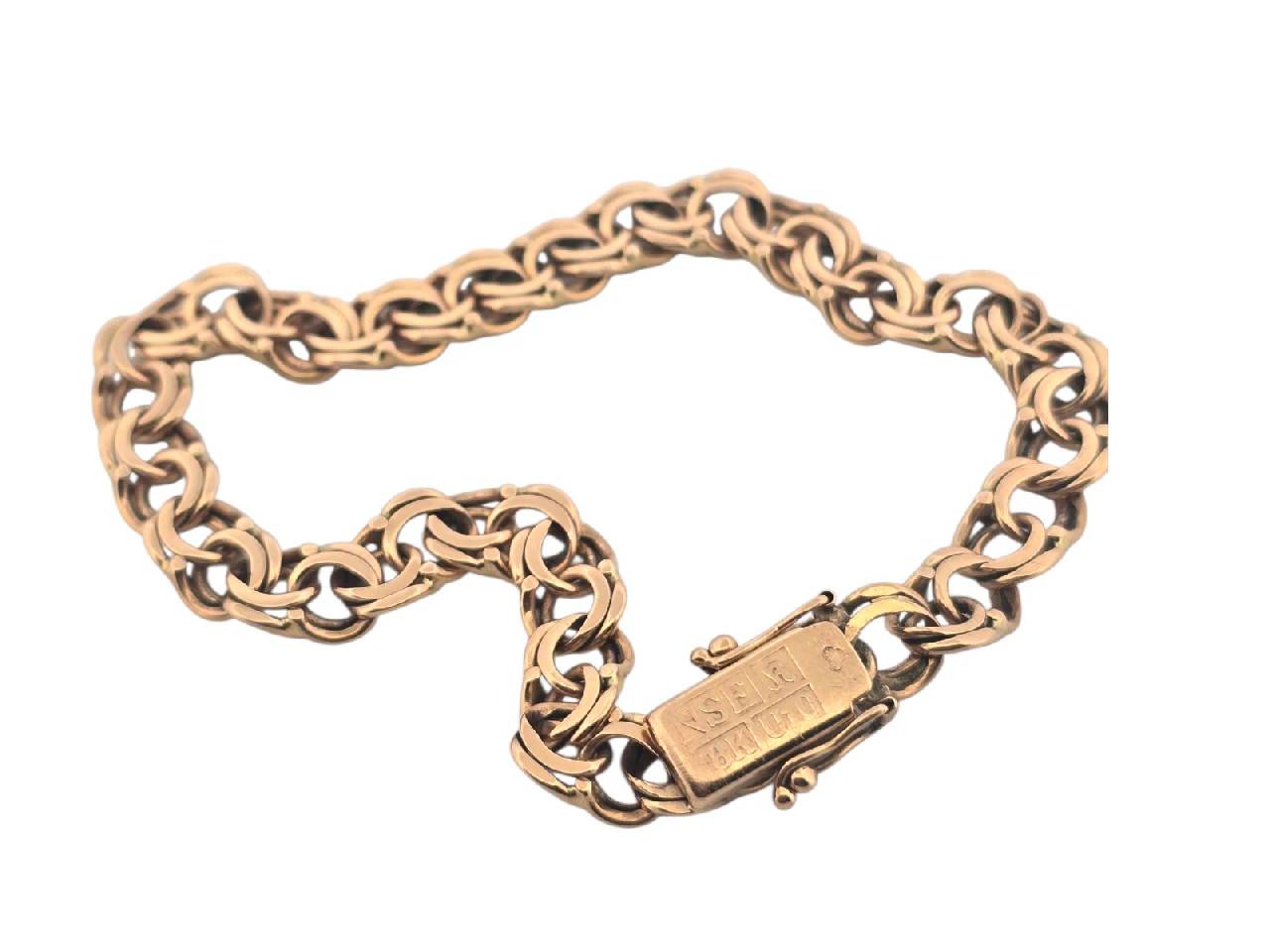 18k Bismarck armband 14,3 gram 20cm