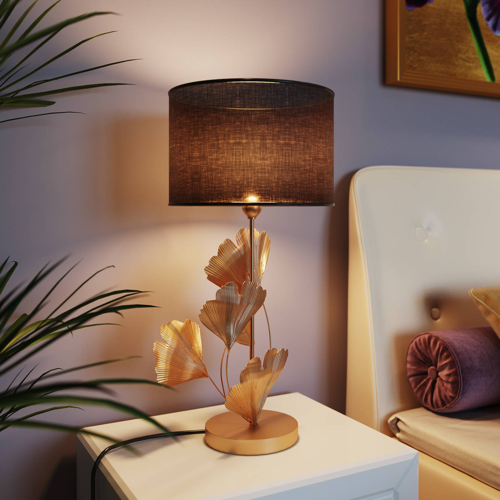 KARE Design bordslampa Flores, Mässing / guld, Vardagsrum / matsal, Metall, Design, Bordslampa