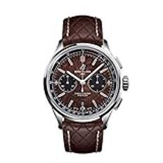 Breitling Premier B01 kronograf 42 Bentley Centenary begränsad utgåva unik brun Burl Elm urtavla