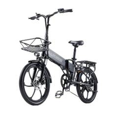 [EU DIRECT] RANDRIDE YA20 2025 Version 48V 12.8AH 350W 20*1.95 Inch Electric Bike 40KM Mileage Range Max Load 120KG Electric Bicycle - Black