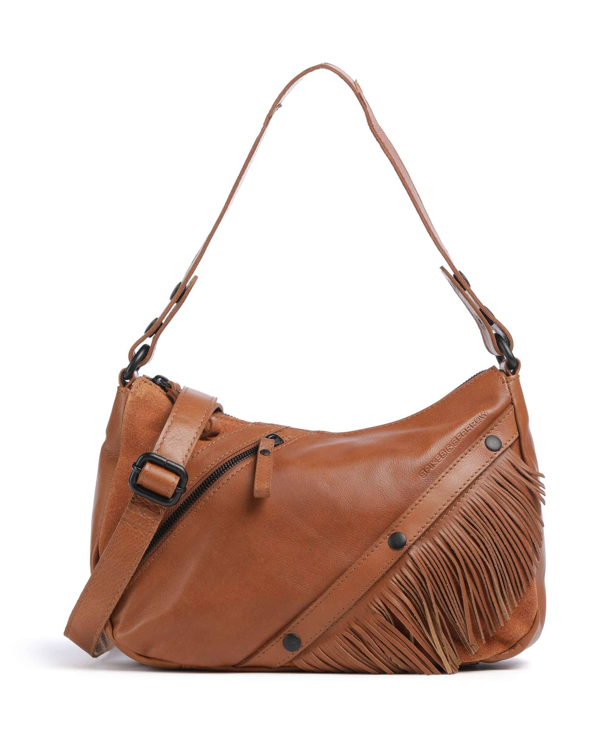 Spikes & Sparrow Suede Mix Jadeline Skuldertaske brandy