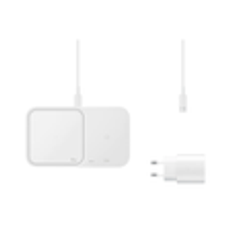 SAMSUNG Wireless Charger Duo with Charge Adapter, 15W - White