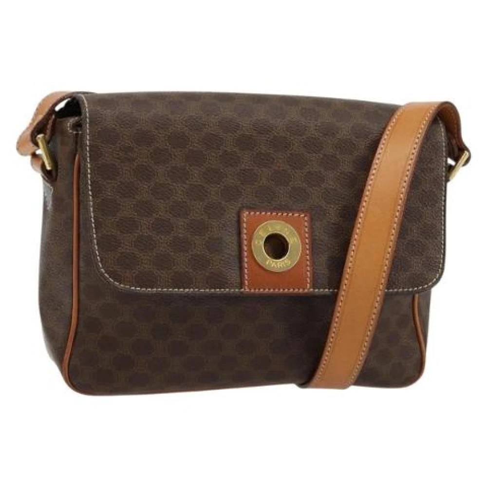 Celine Vintage Pre-owned Canvas Skuldertaske - Vintage - Dame - Brun - ONE SIZE - Uld