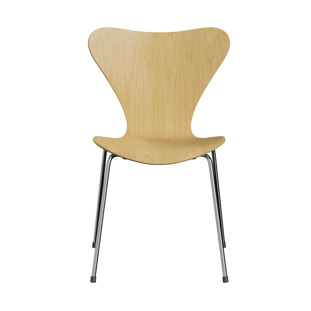 3107 Syver spisebordsstol i klar lak fra Fritz Hansen.