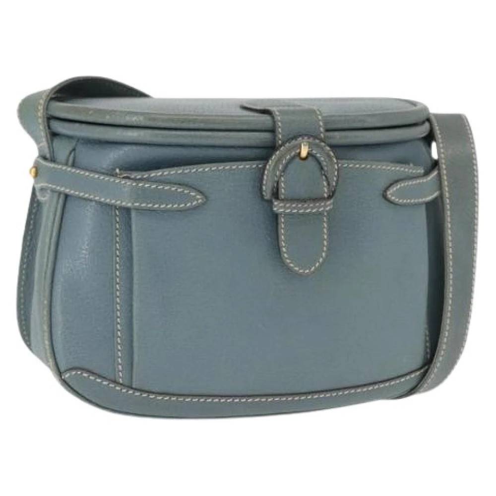 Gucci Vintage Pre-owned Vintage Læder Cross Body Taske - Vintage - Dame - Blå - ONE SIZE - Læder
