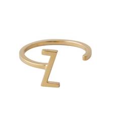Design Letters Ring - Forgyldt Z