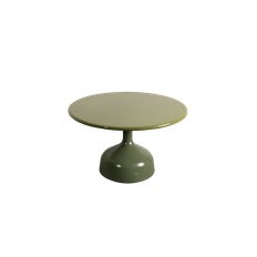 Glaze coffee table, large - Olive green, semi glossy aluminium / Black, lava stone glazed