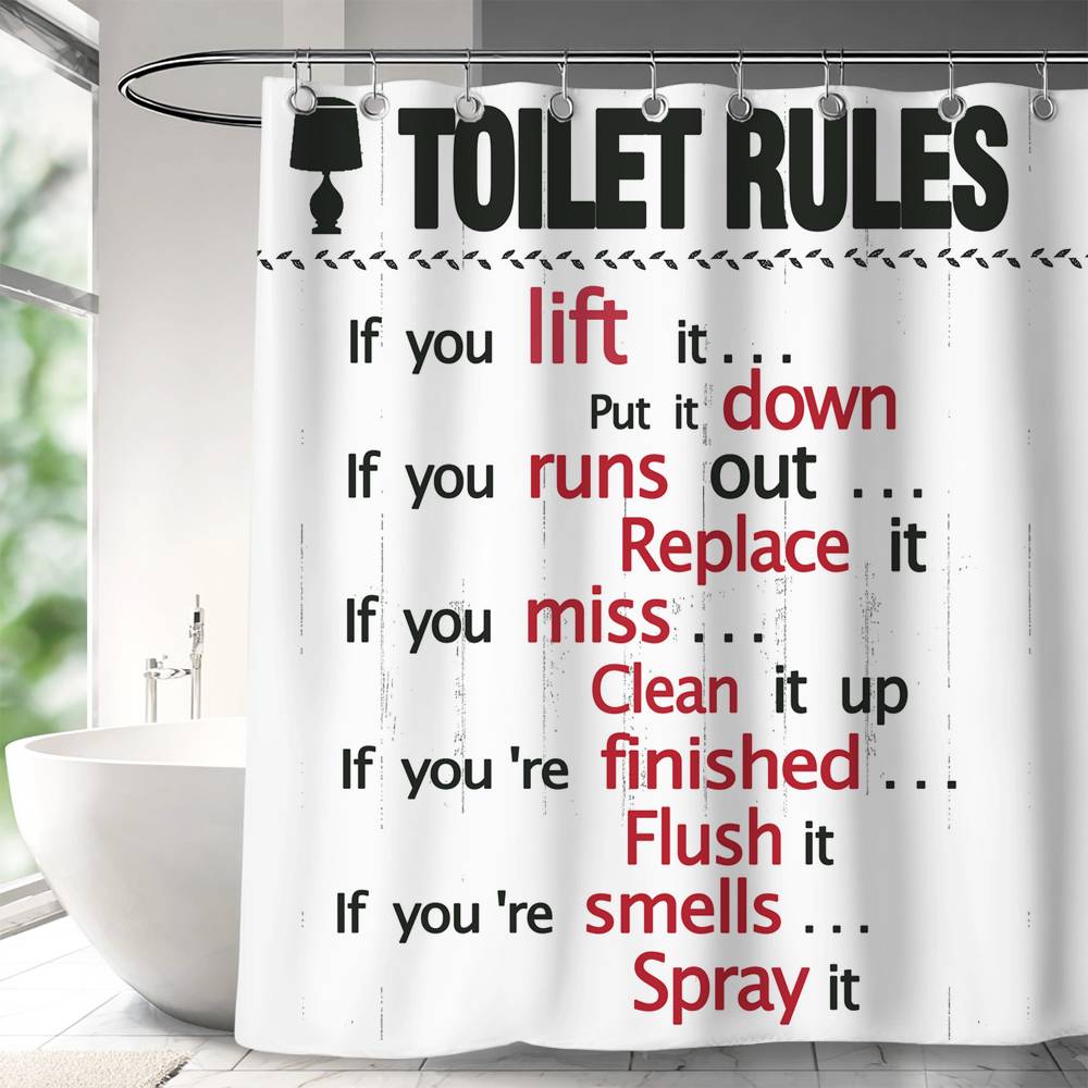 Motivational  Words Simple Art Shower Curtains Bathroom Rules Bath Curtain Trust Life Bathroom Curtain Hello Summer Bath Curtain