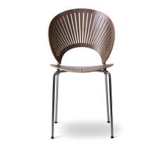 Fredericia Furniture - Trinidad Chair, Svartlackerad ask, Flint - Spisebordsstole - Nanna Ditzel - Grå,Sort - Metal/Træ