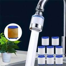 1st kranvattenfilter, vridbar kranmonterad vattenrenare, filter klor, fluor, tungmetaller och hårt vatten för kök, badrum - Specifikation (Filterkran + 3 filterbomull,Filterkran + 8 filterbomull,Filterkran + 5 filterbomull)