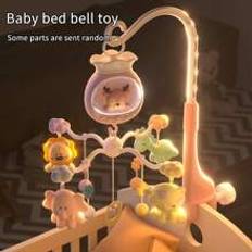 Analplugg för vestibul Rosa Bebis Säng Klocka , Tecknad Film Form , Elektrusk Roterande Med Lampa Och Musik , Tecknad Film Elektrusk Roterande Musikal (En-Storlek)