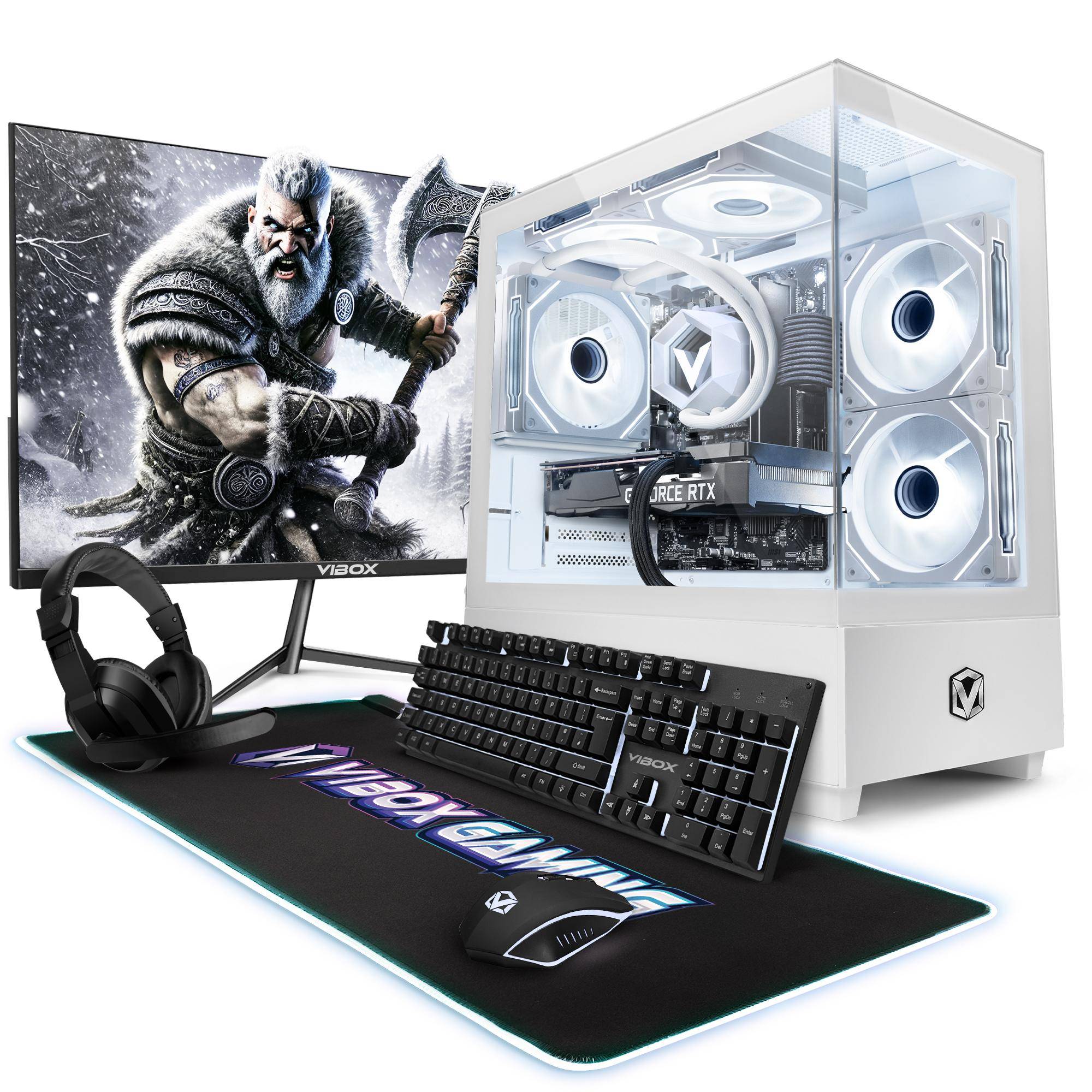 Vibox IV-8 Speldator Komplett • 23  Skärm • AMD Ryzen 7 5700X 4,6 GHz • Nvidia RTX 3050 6GB • 16GB RAM • 500GB SSD • Windows 11 • WiFi