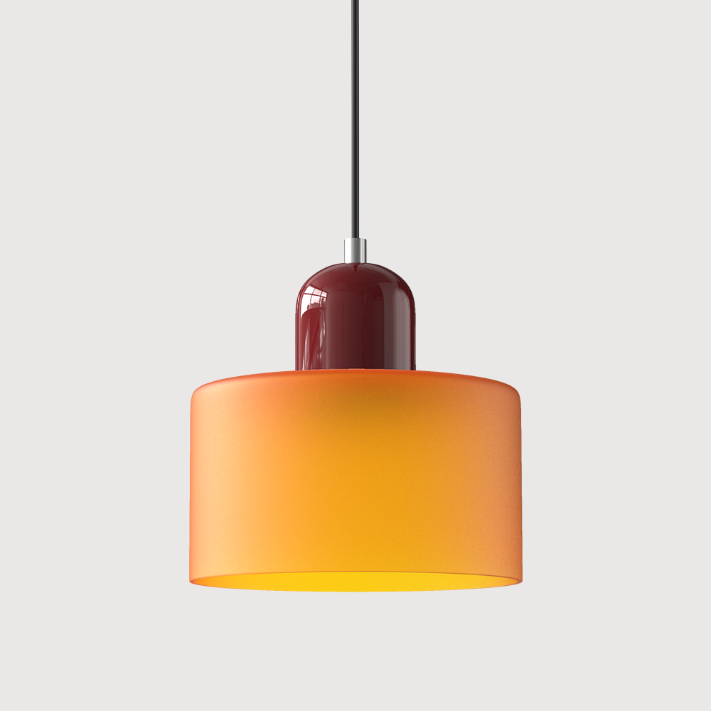 Bauhaus Kreativ Glas Hänglampa - Kreativt Glas för en Elegant Inredning - Orange / Röd
