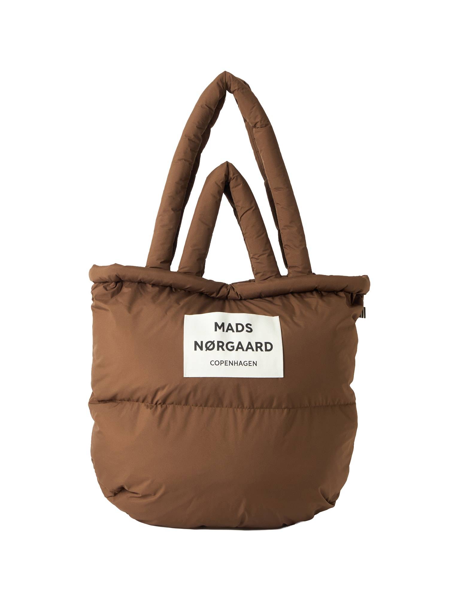 MADS NORGAARD COPENHAGEN Shopper  lysebrun / sort / hvid