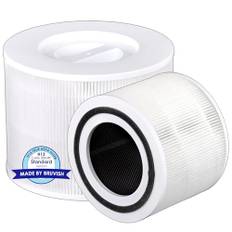 2-pack ersättningsfilter kompatibelt med LEVOIT Core 300 och Core 300S luftrenare, H13 True Hepa-filter, 2-delat 3-i-1 HEPA-filter, aktiverade kolfilter, jämfört med del# Core 300-RF vit